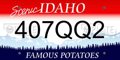 407QQ2 Idaho License Plate