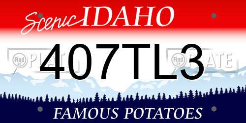 407TL3 Idaho License Plate