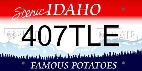 407TLE Idaho License Plate