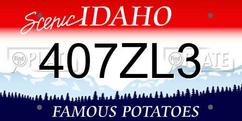 407ZL3 Idaho License Plate