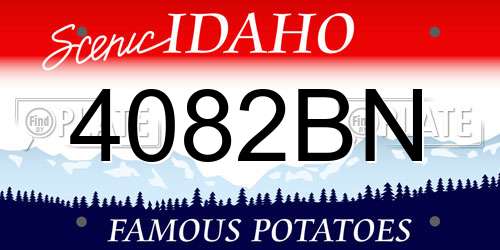 4082BN Idaho License Plate
