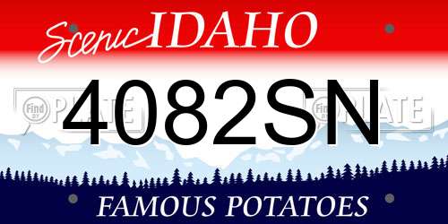 4082SN Idaho License Plate