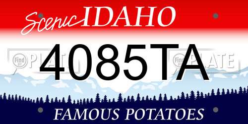 4085TA Idaho License Plate