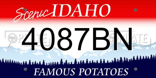 4087BN Idaho License Plate
