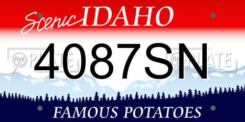 4087SN Idaho License Plate