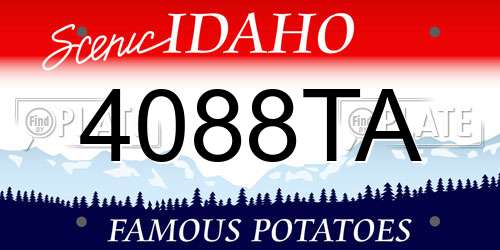 4088TA Idaho License Plate