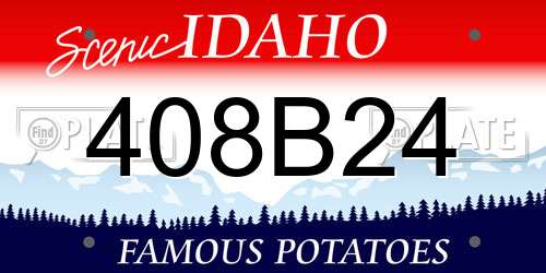 408B24 Idaho License Plate