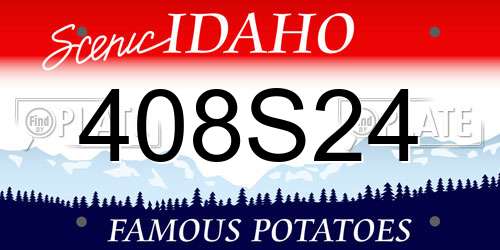 408S24 Idaho License Plate