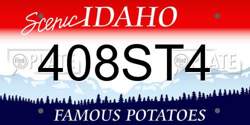 408ST4 Idaho License Plate