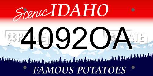 4092OA Idaho License Plate