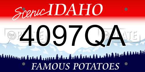 4097QA Idaho License Plate