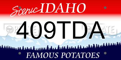 409TDA Idaho License Plate