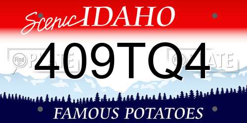 409TQ4 Idaho License Plate