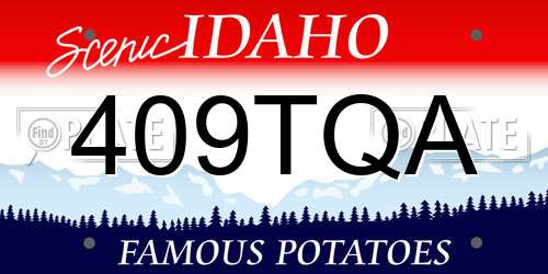 409TQA Idaho License Plate