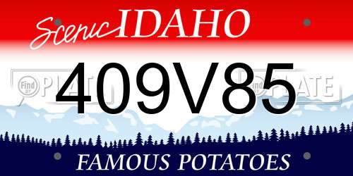 409V85 Idaho License Plate