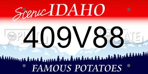 409V88 Idaho License Plate