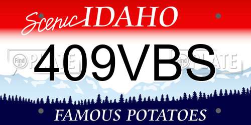 409VBS Idaho License Plate