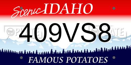 409VS8 Idaho License Plate