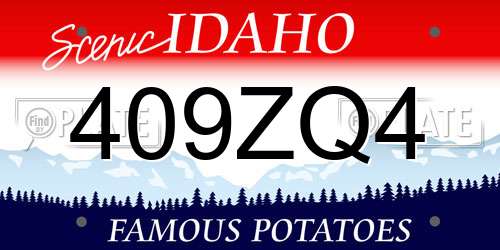409ZQ4 Idaho License Plate
