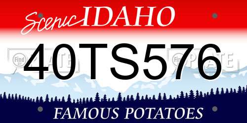 40TS576 Idaho License Plate