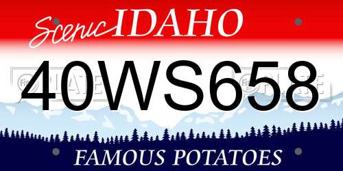 40WS658 Idaho License Plate