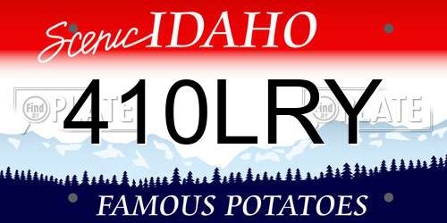 410LRY Idaho License Plate
