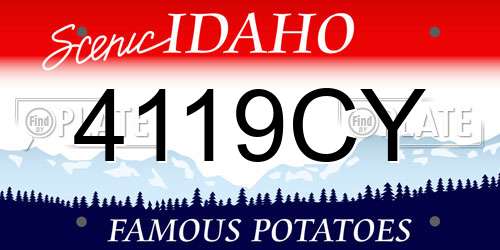 4119CY Idaho License Plate