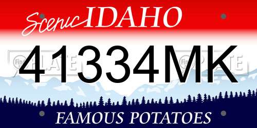 41334MK Idaho License Plate