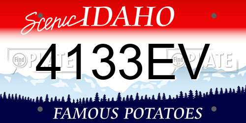 4133EV Idaho License Plate