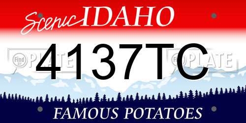 4137TC Idaho License Plate
