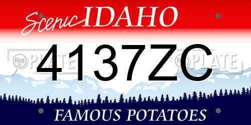 4137ZC Idaho License Plate