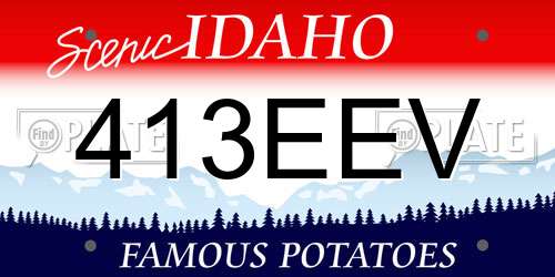 413EEV Idaho License Plate