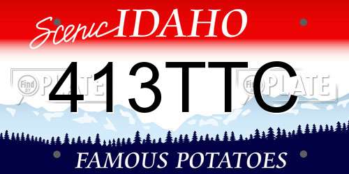 413TTC Idaho License Plate