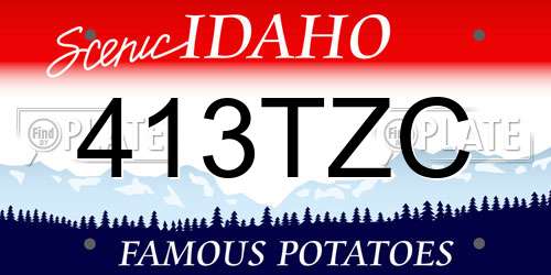 413TZC Idaho License Plate