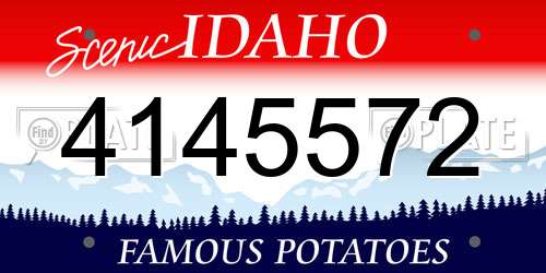 4145572 Idaho License Plate