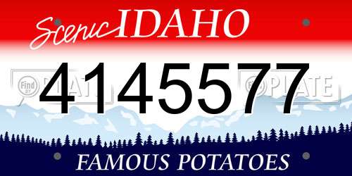 4145577 Idaho License Plate