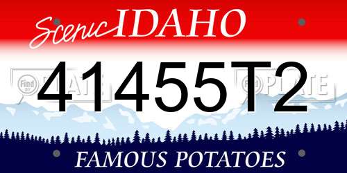 41455T2 Idaho License Plate