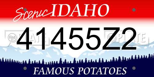 41455Z2 Idaho License Plate