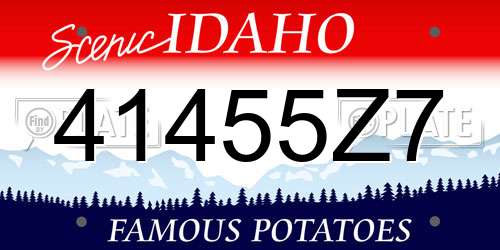 41455Z7 Idaho License Plate