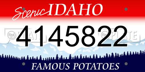 4145822 Idaho License Plate