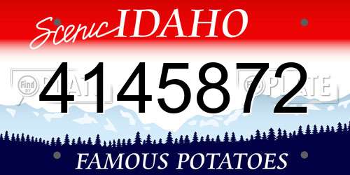 4145872 Idaho License Plate