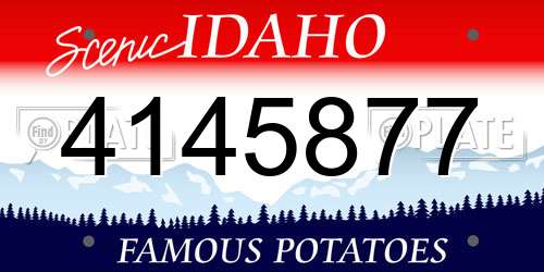 4145877 Idaho License Plate