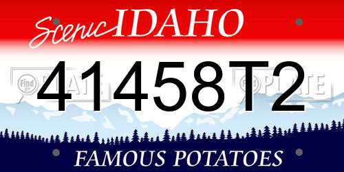 41458T2 Idaho License Plate