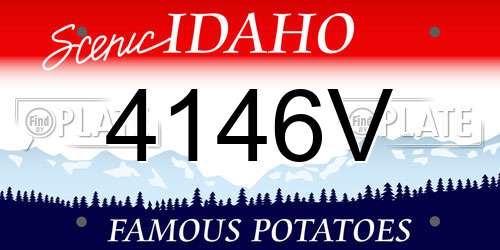 4146V Idaho License Plate
