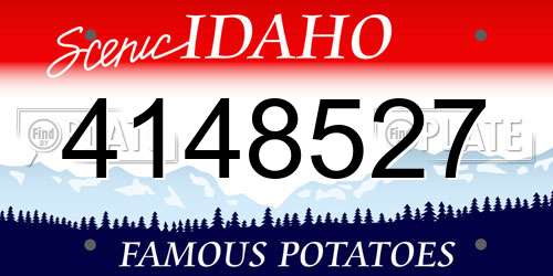 4148527 Idaho License Plate