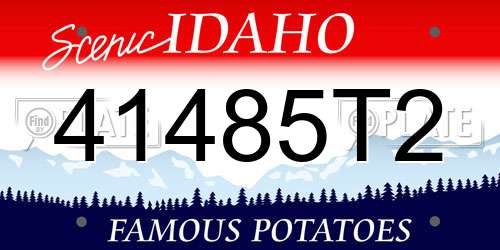 41485T2 Idaho License Plate