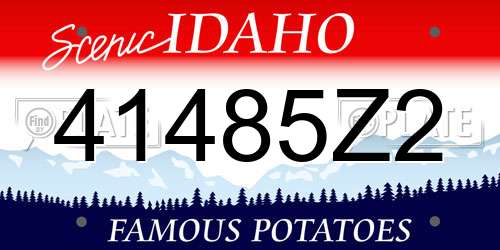 41485Z2 Idaho License Plate