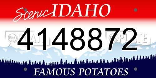 4148872 Idaho License Plate