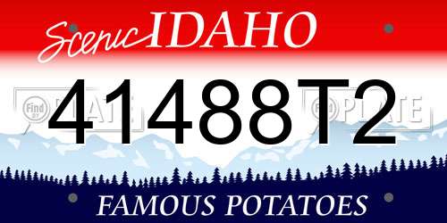41488T2 Idaho License Plate