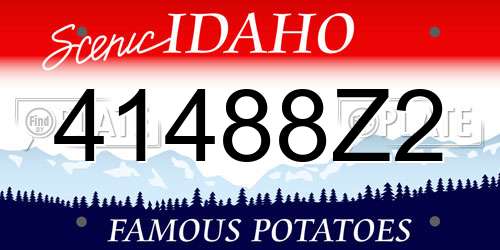41488Z2 Idaho License Plate